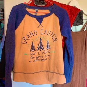 Grand Canyon sweater crewneck orange & blue